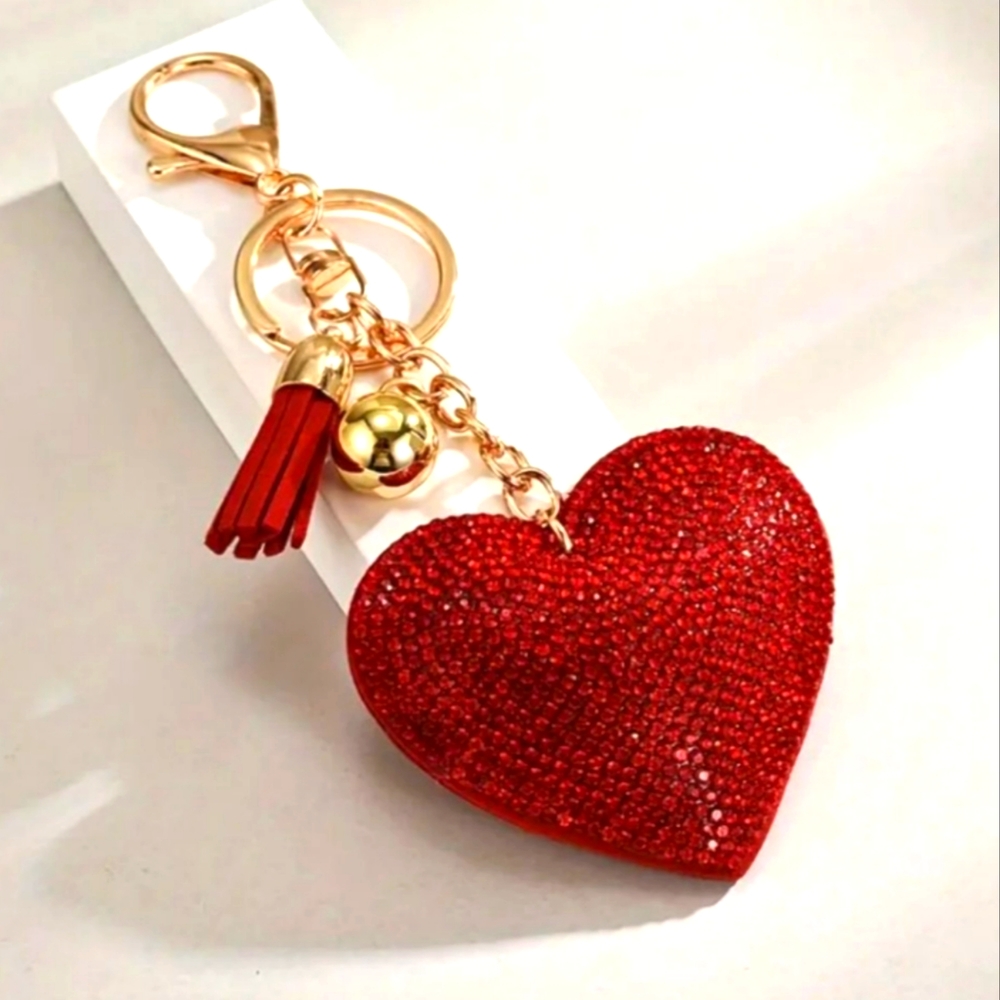 Red Heart Keyring - Picture 2 of 4